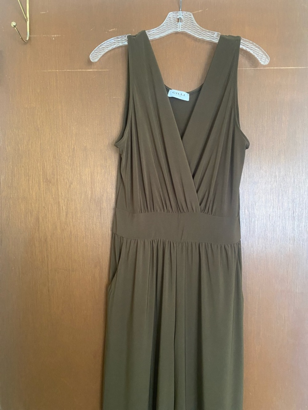 Olive Sleeveless Jumpsuit
